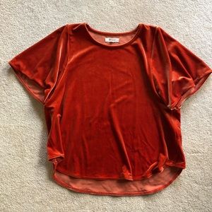 Madewell Velvet Butterfly Top